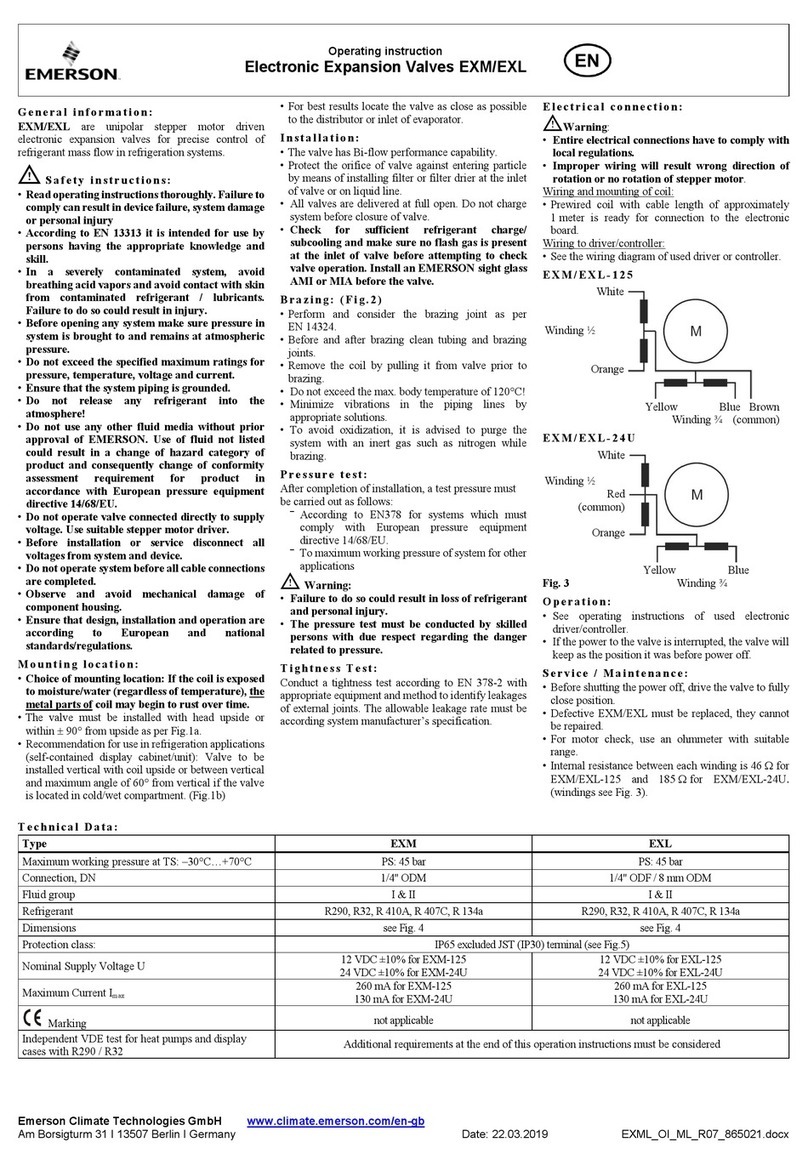 Emerson EXM User manual