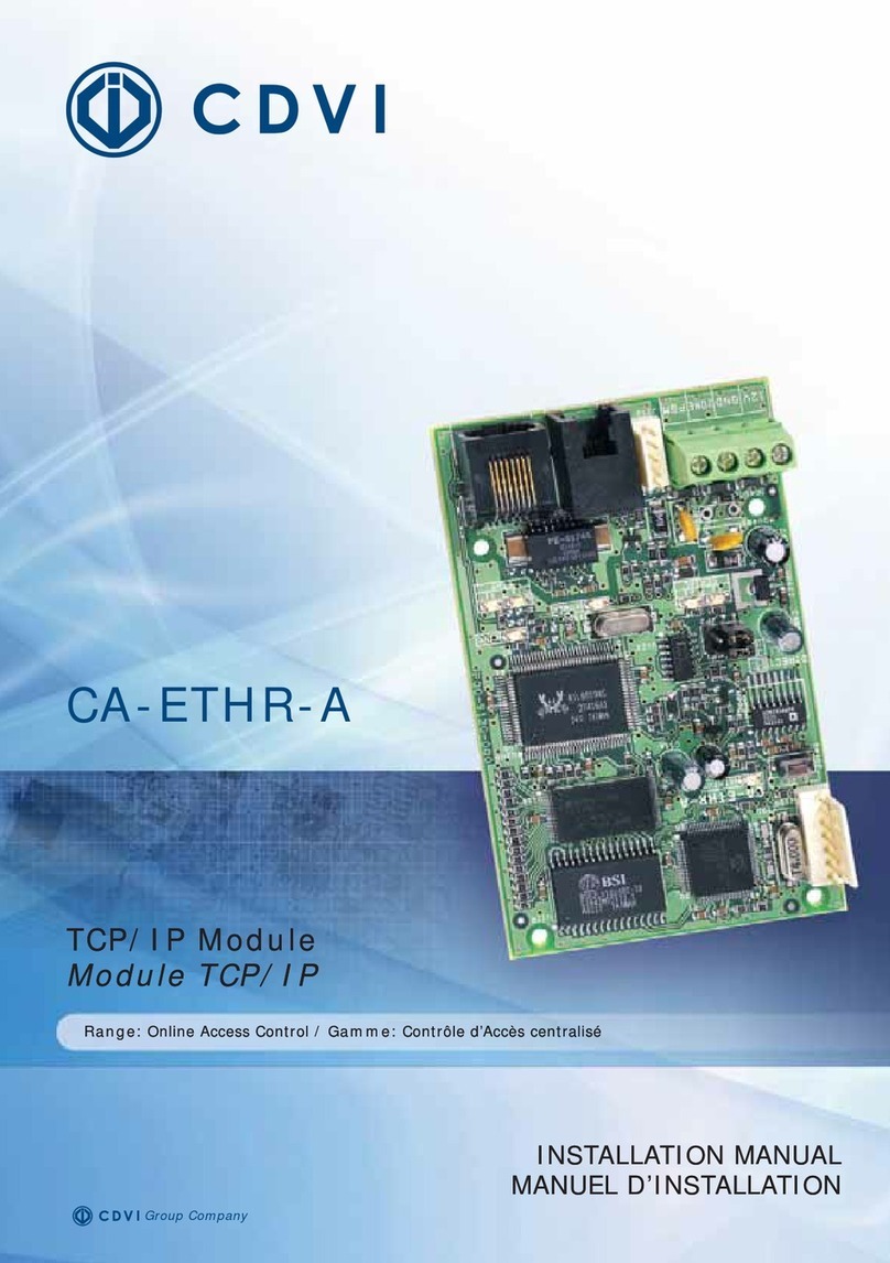 CDVI CA-ETHR-A User manual