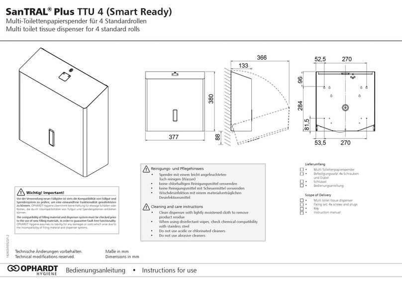 OPHARDT HYGIENE SanTRAL Plus TTU 4 Instructions for use