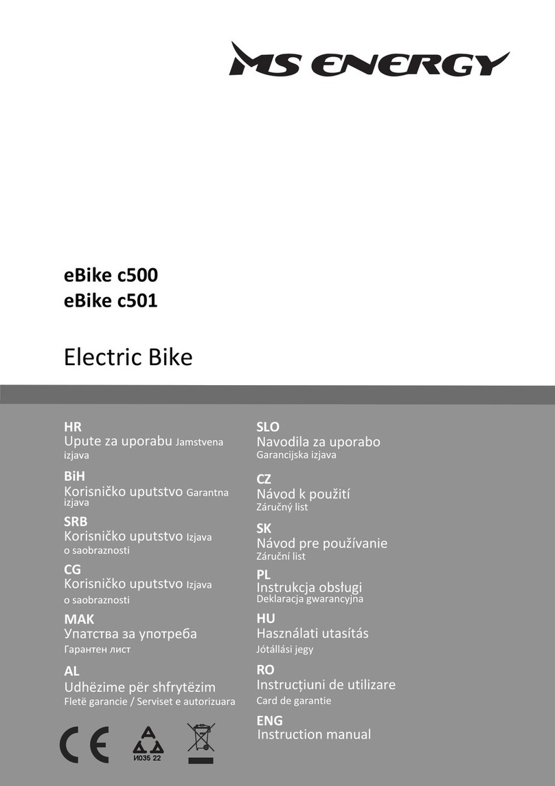 MS ENERGY eBike c500 instruction manual