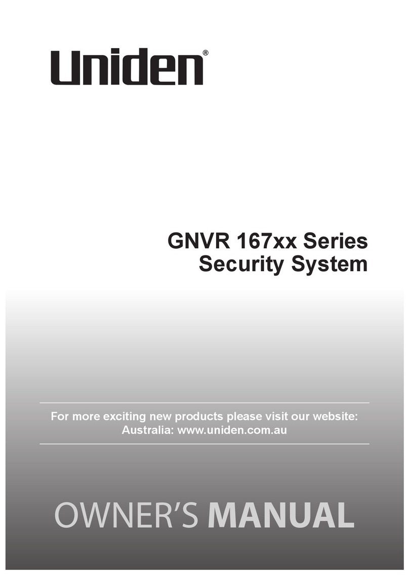 Uniden GNVR 167 Series owner's manual