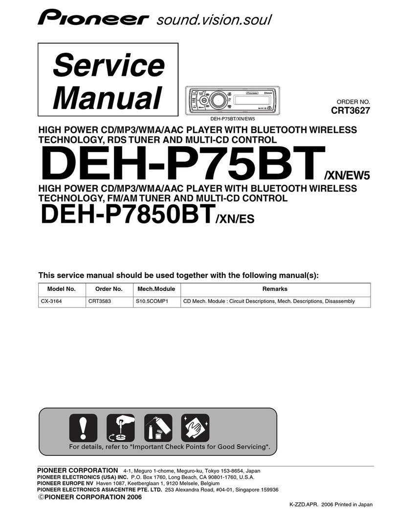 Pioneer DEH-P7850BT/XN Service manual