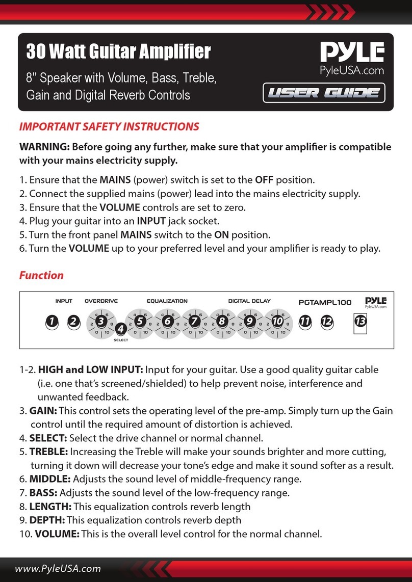 Pyle PGTAMPL100 user guide