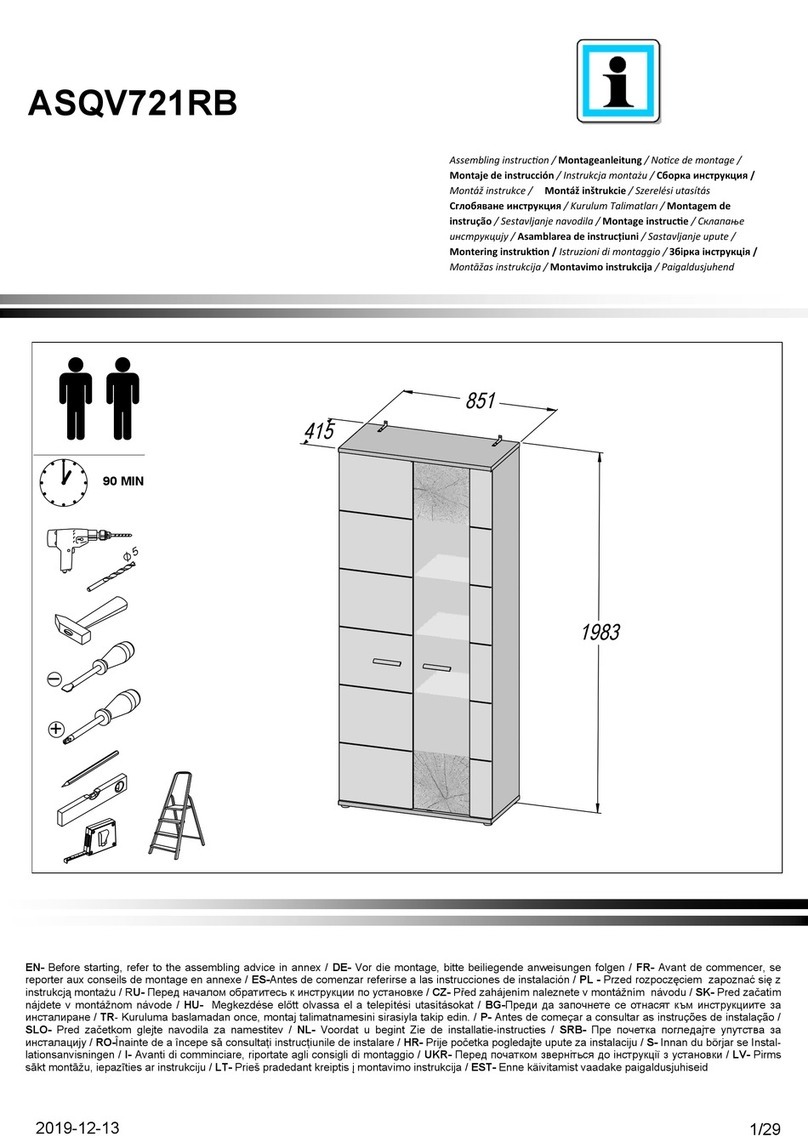 Forte ASQV721RB Assembling Instruction