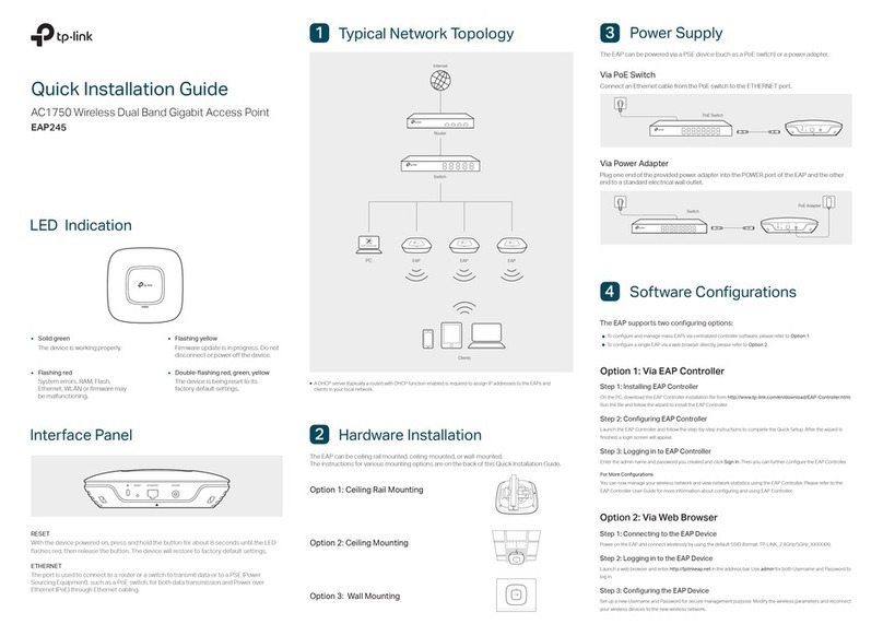 TP-Link EAP265 Quick installation guide TP-Link EAP265 Quick installation guide