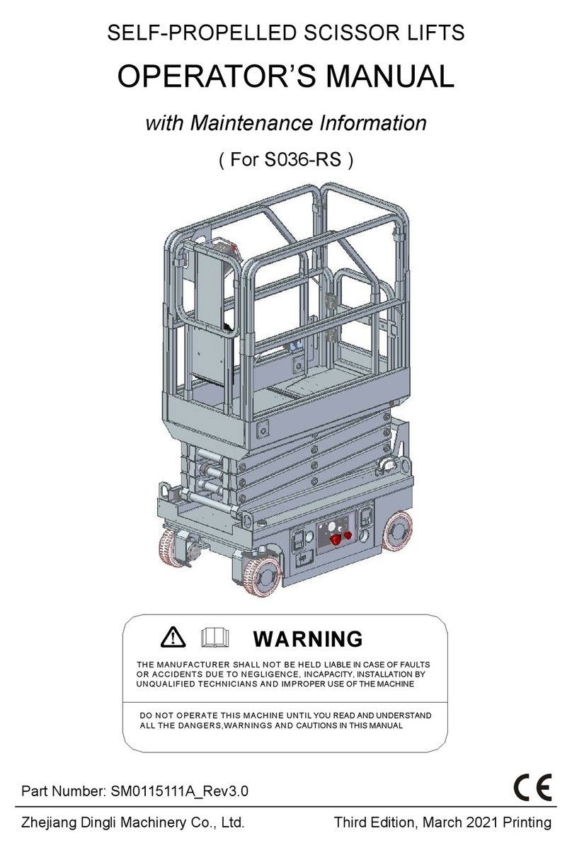 DINGLI S036-RS operators manual with maintenance information