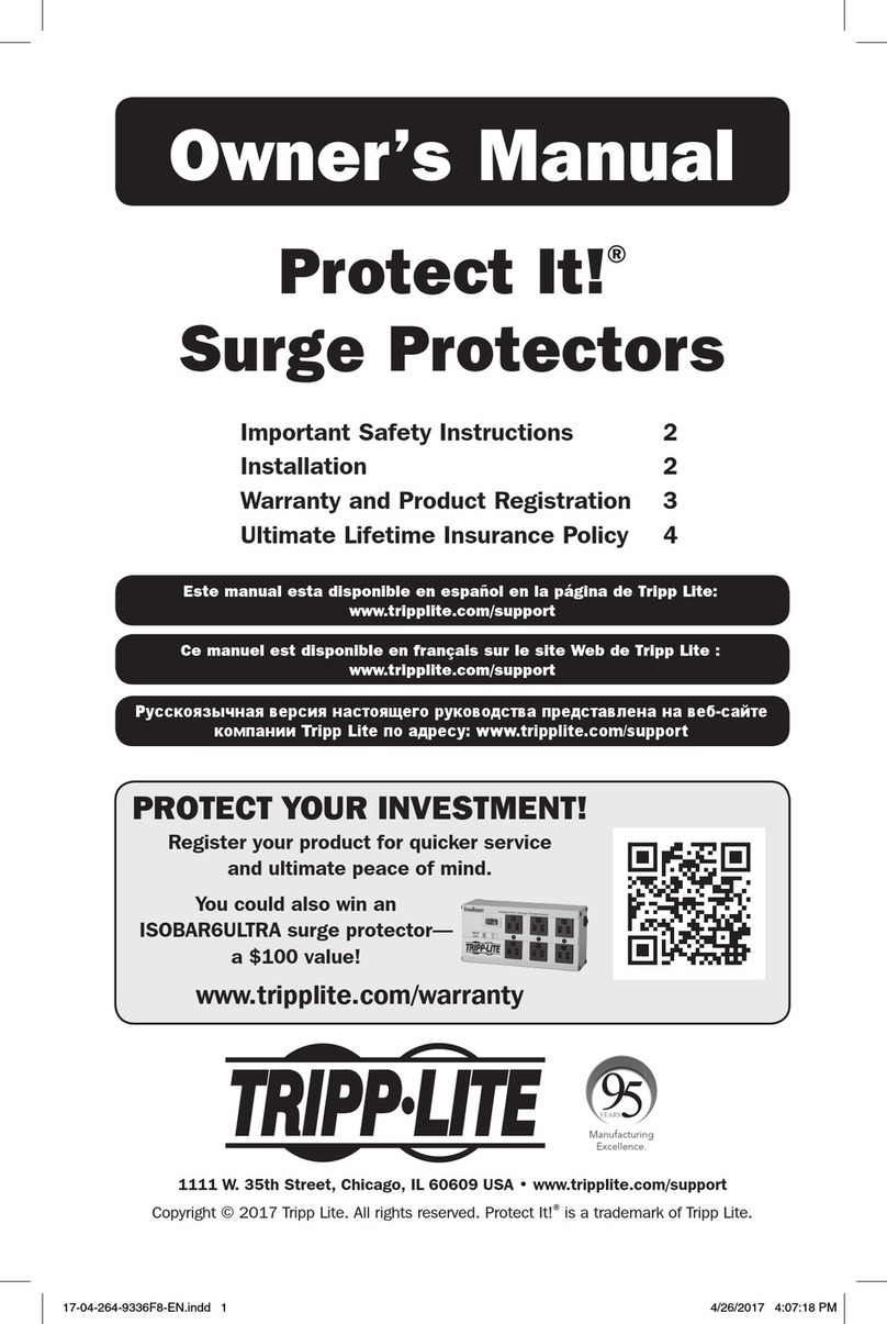 Tripp Lite Protect It! SK6-6/SPIKEBAR User manual Tripp Lite Protect It! SK6-6/SPIKEBAR User manual