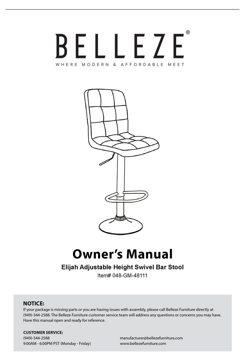 Belleze Elijah 048-GM-48111 owner's manual