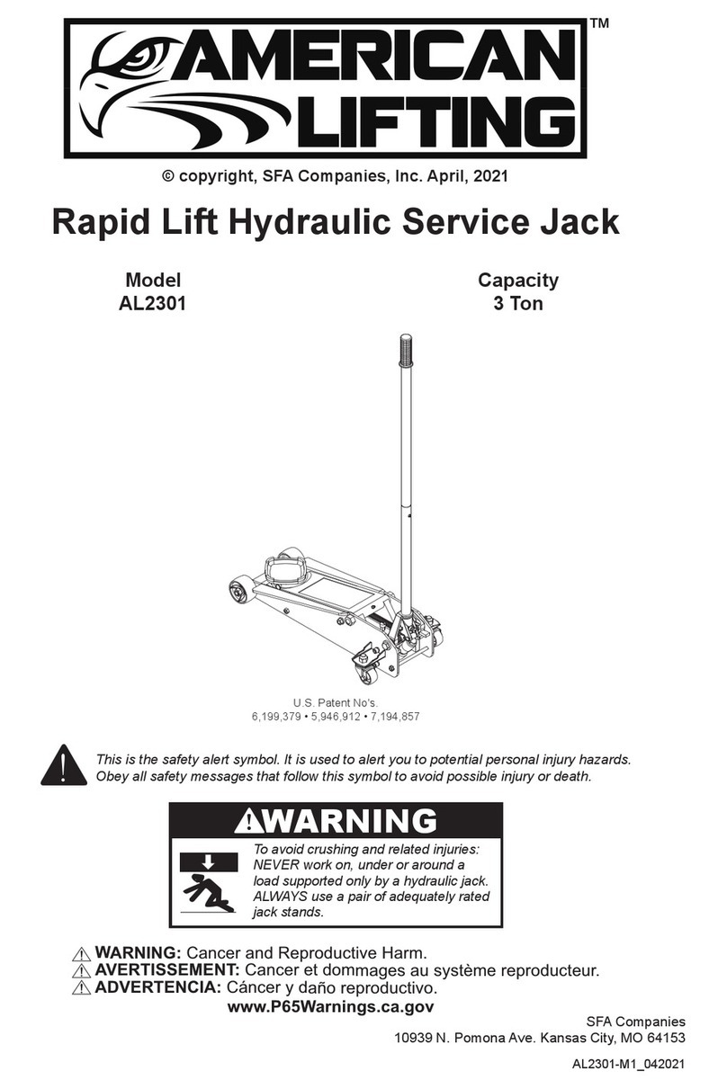 SFA AMERICAN LIFTING AL2301 manual