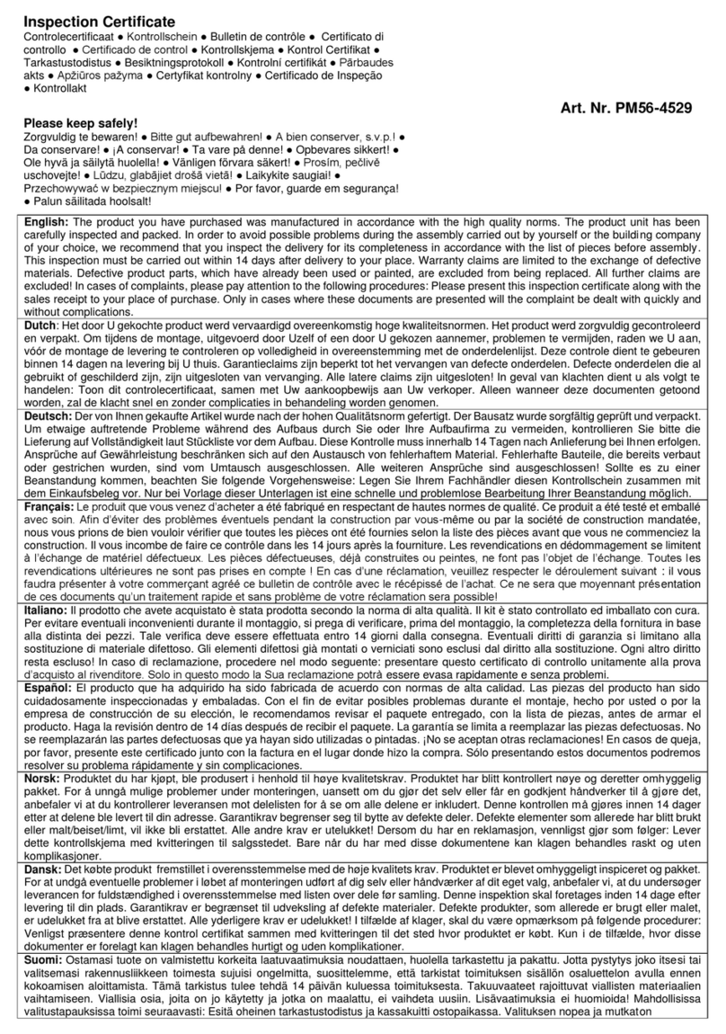 Palmako PM56-4529 installation manual