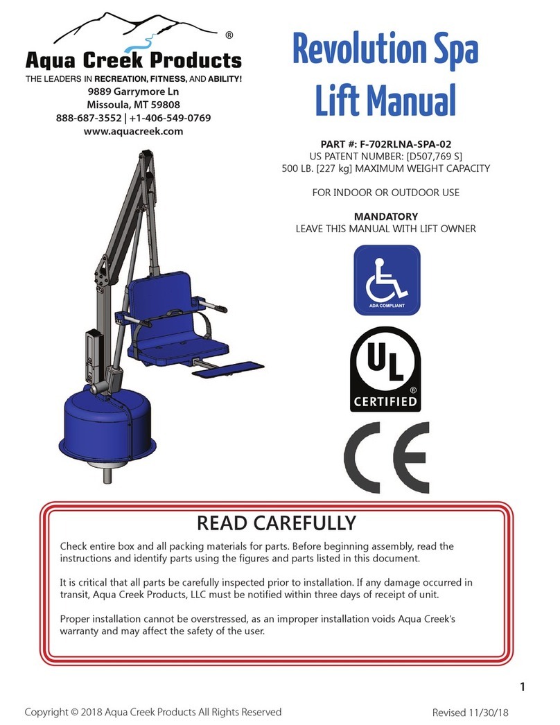 Aqua Creek Products F-702RLNA-SPA-02 manual