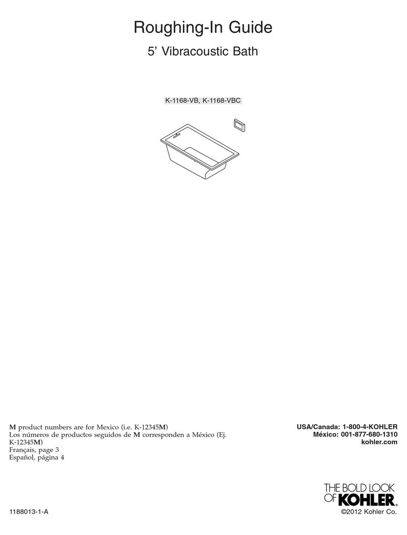 Kohler K-1168-VB Roughing-In Guide