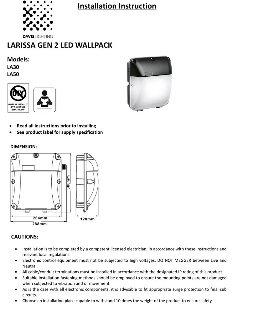 DAVIS LARISSA GEN 2 LA30 Installation instruction