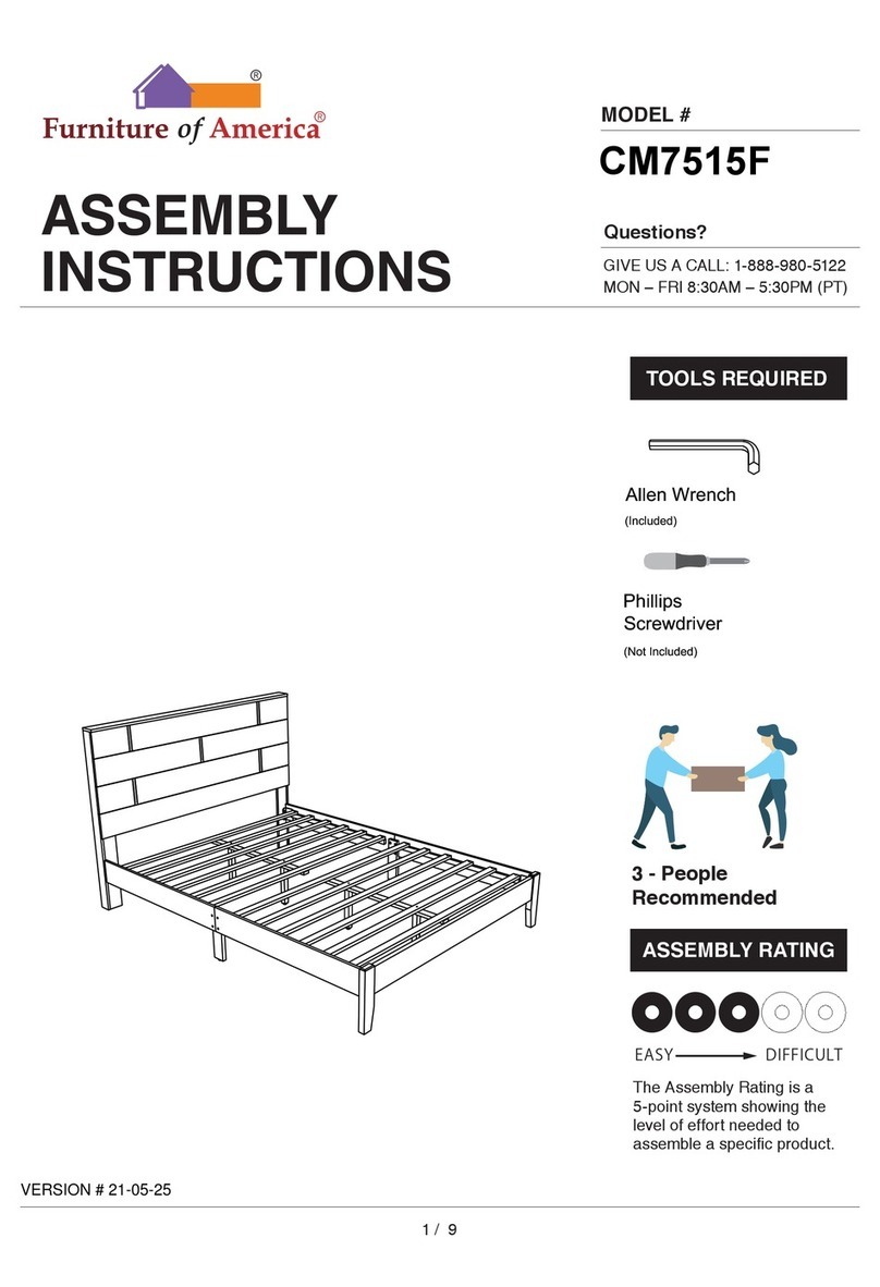 Furniture of America CM7515F Assembly instructions Furniture of America CM7515F Assembly instructions