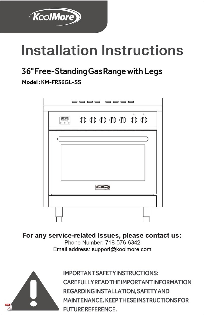 KoolMore KM-FR36GL-SS installation instructions