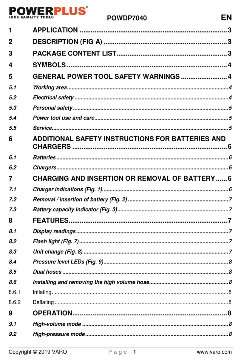Powerplus POWDP7040 User manual