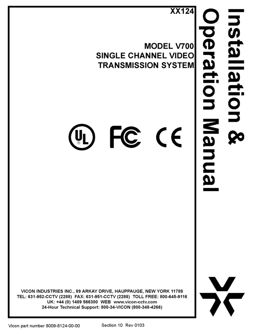 Vicon V700 Installation & operation manual