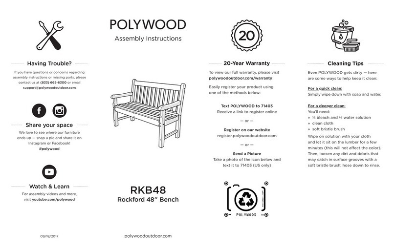 Polywood Rockford RKB48 Assembly instructions