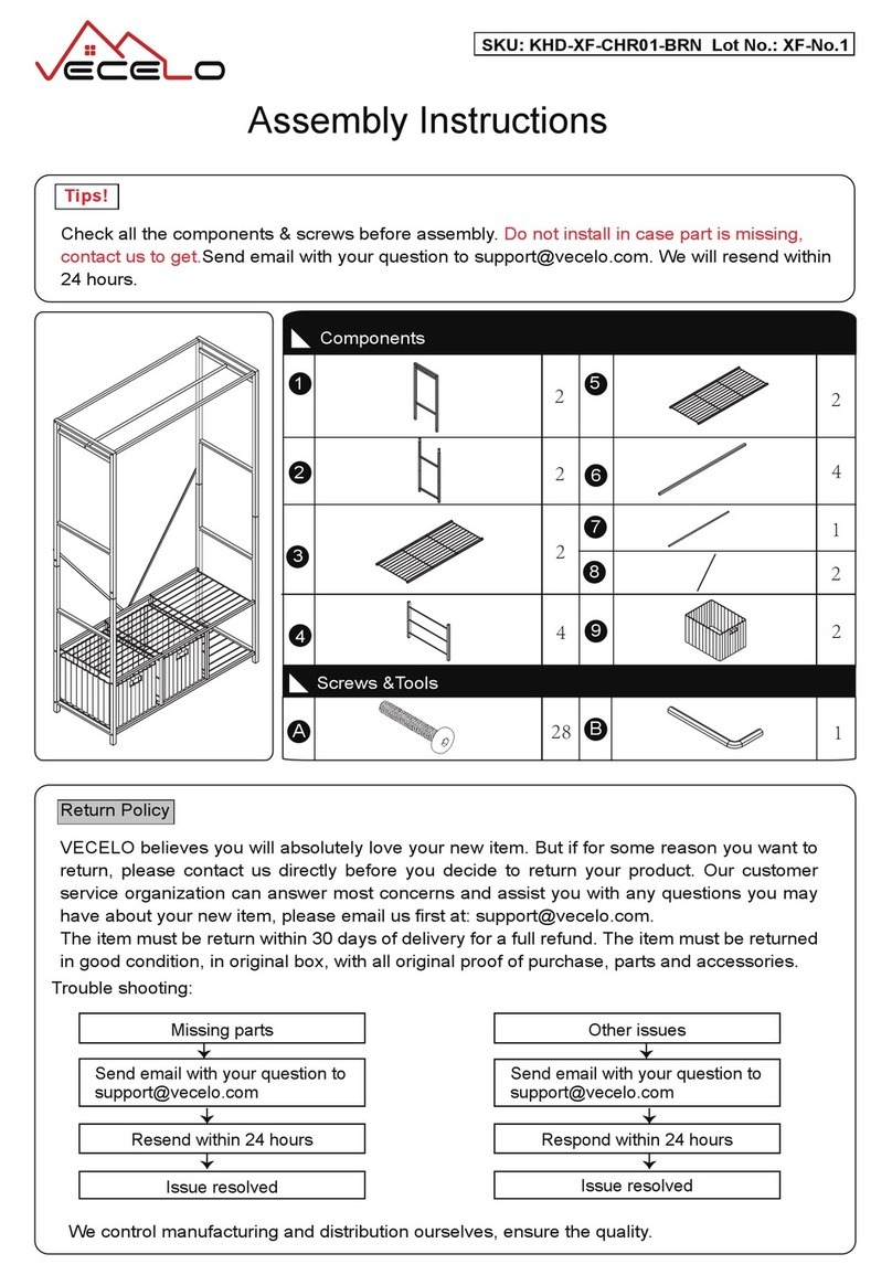 VECELO KHD-XF-CHR01-BRN User manual