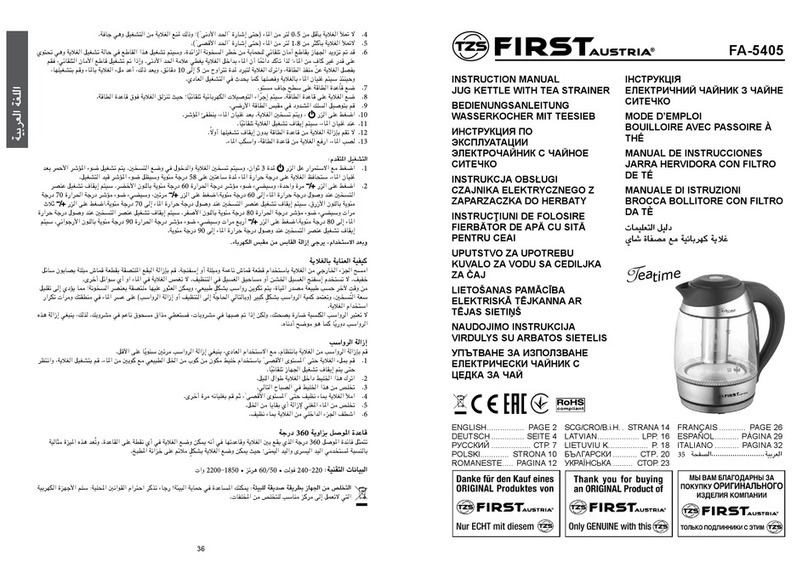 TZS First AUSTRIA TeaTime FA-5405 instruction manual