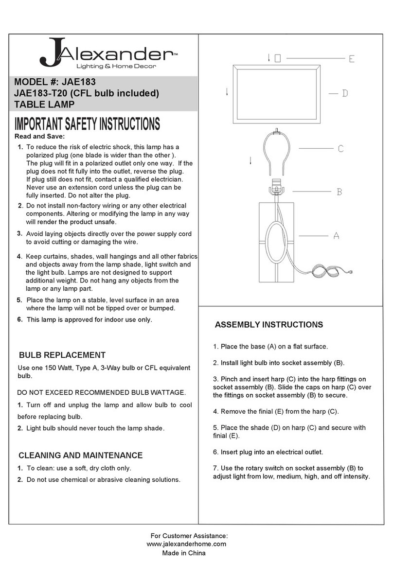 JALEXANDER JAE183 User manual