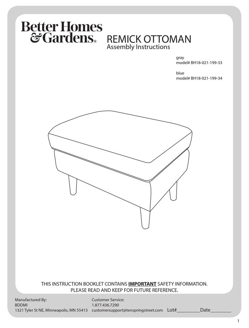 Better Homes and Gardens REMICK BH18-021-199-33 Assembly instructions
