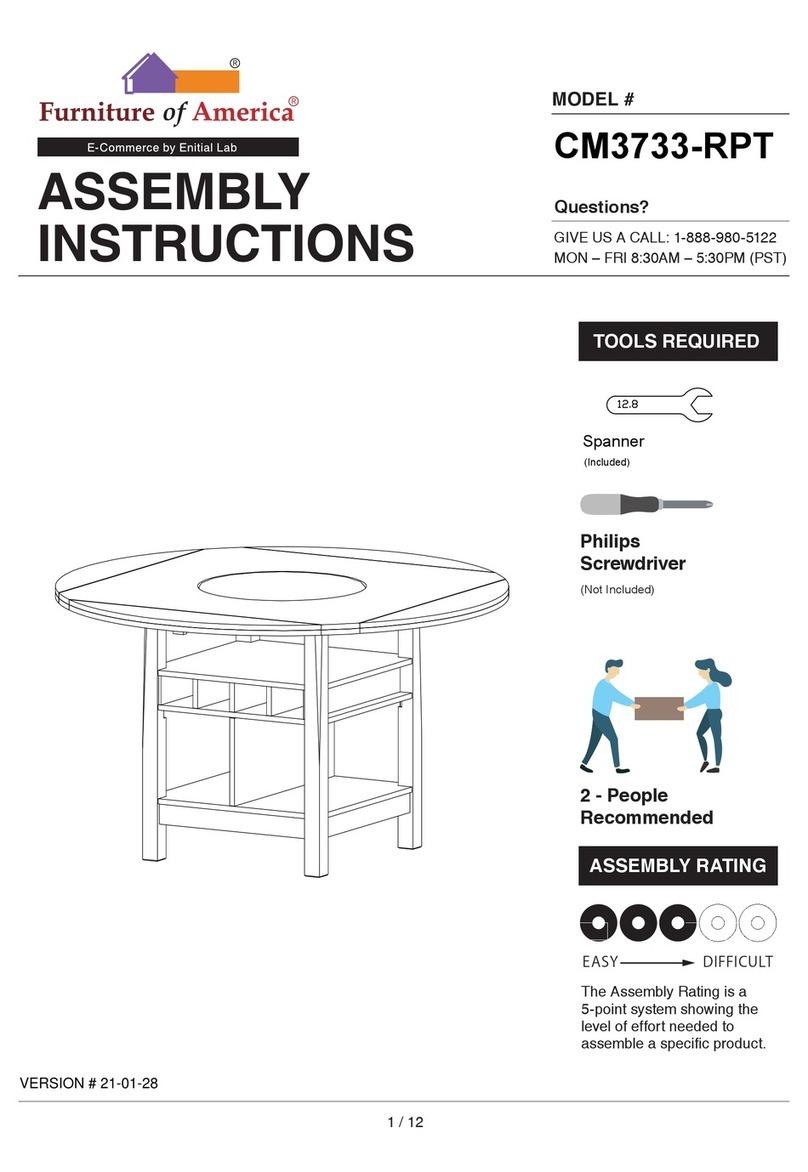 Furniture of America CM3733-RPT Assembly instructions