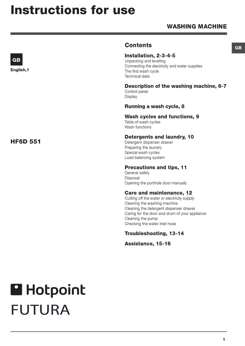 Hotpoint FUTURA HF6D 551 User manual Hotpoint FUTURA HF6D 551 User manual