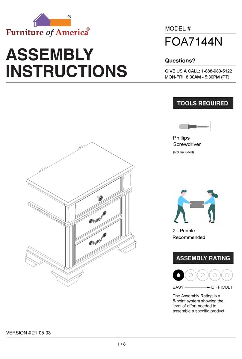 Furniture of America FOA7144N Assembly instructions