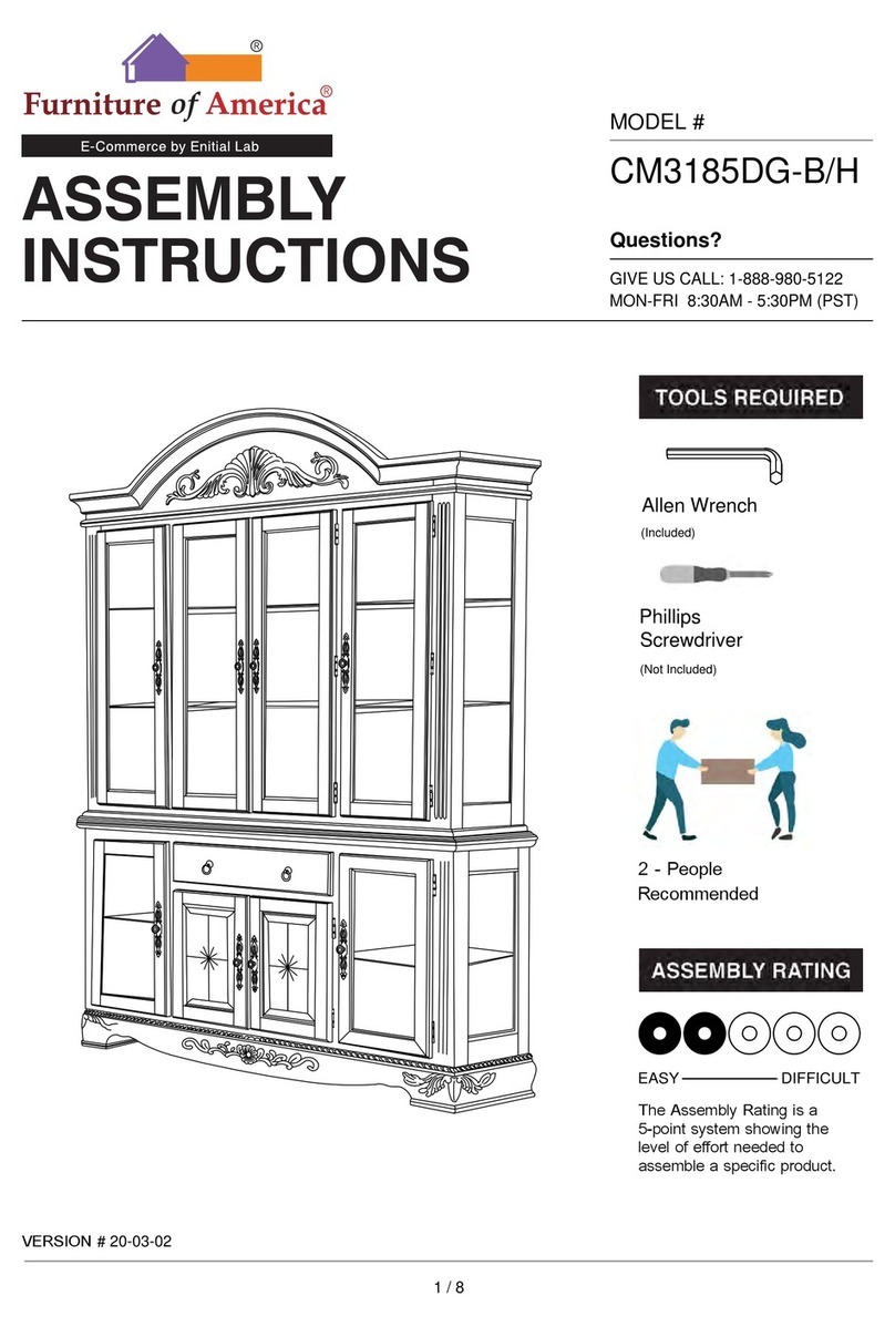 Furniture of America CM3185DG-B Assembly instructions