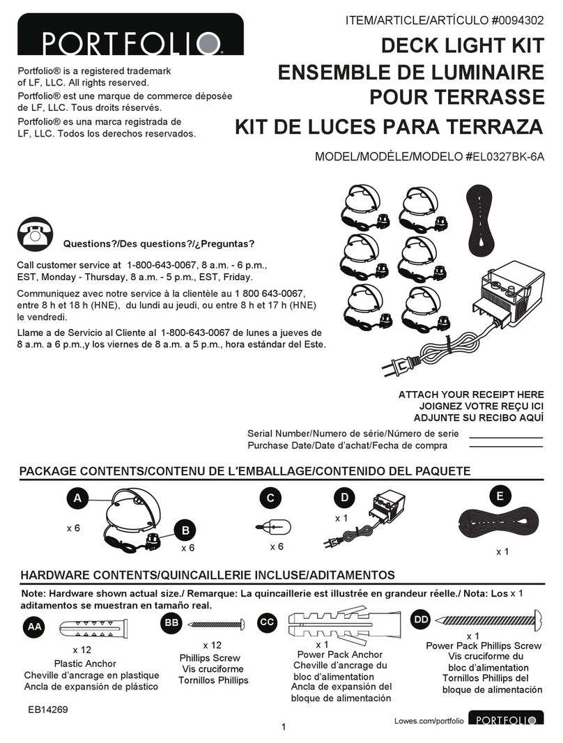 Portfolio EL0327BK-6A User manual