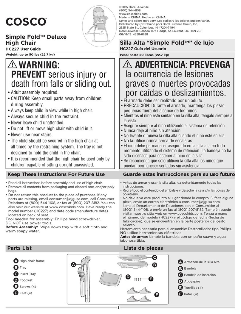 Cosco Simple Fold Deluxe user guide