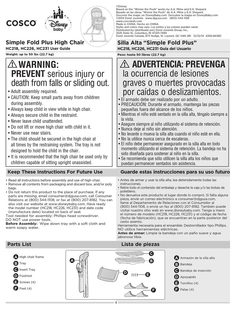 Cosco Disney baby Simple Fold Plus user guide