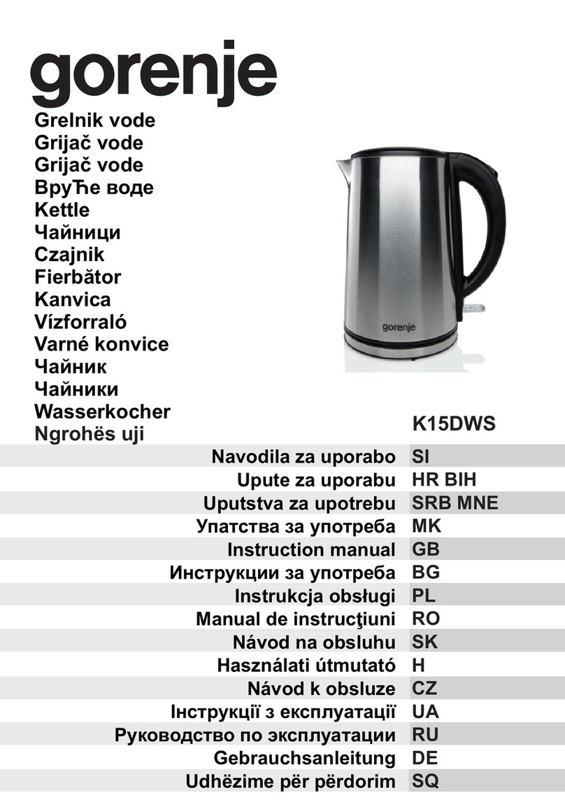 Gorenje K15DWS instruction manual