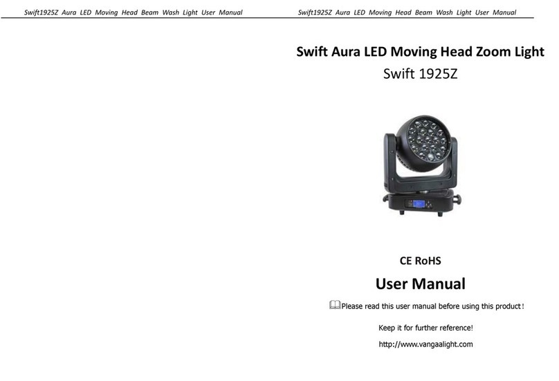 VanGaa Lighting Swift Aura 1925Z user manual