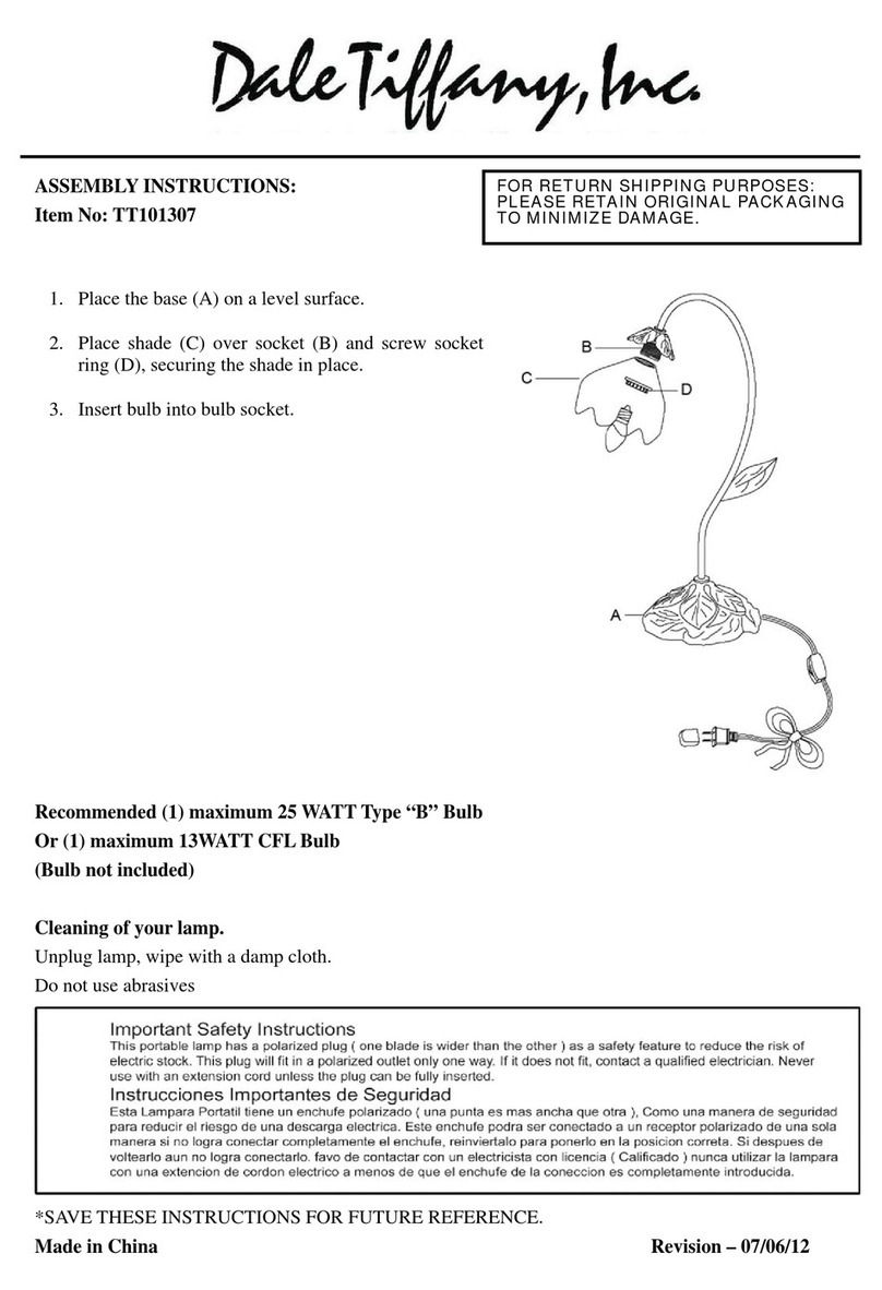 Dale Tiffany TT101307 Assembly instructions