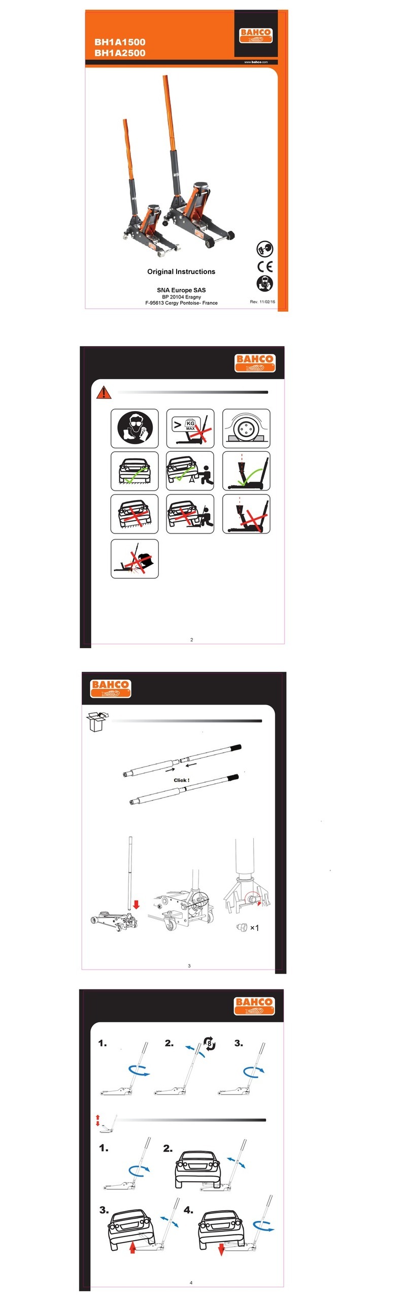 Bahco BH1A1500 User manual