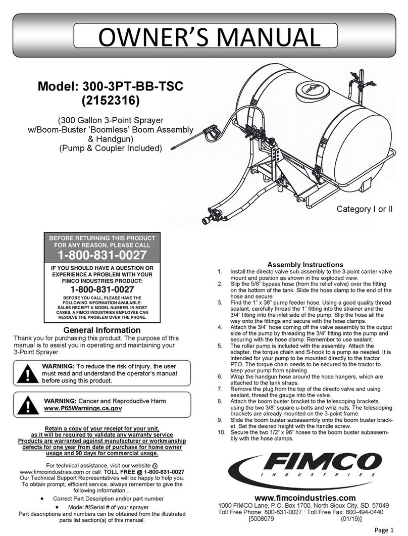 Fimco 300-3PT-BB-TSC owner's manual