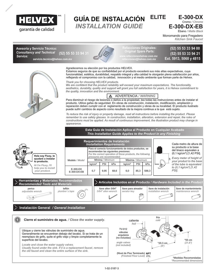 Helvex E-300-DX-EB User manual