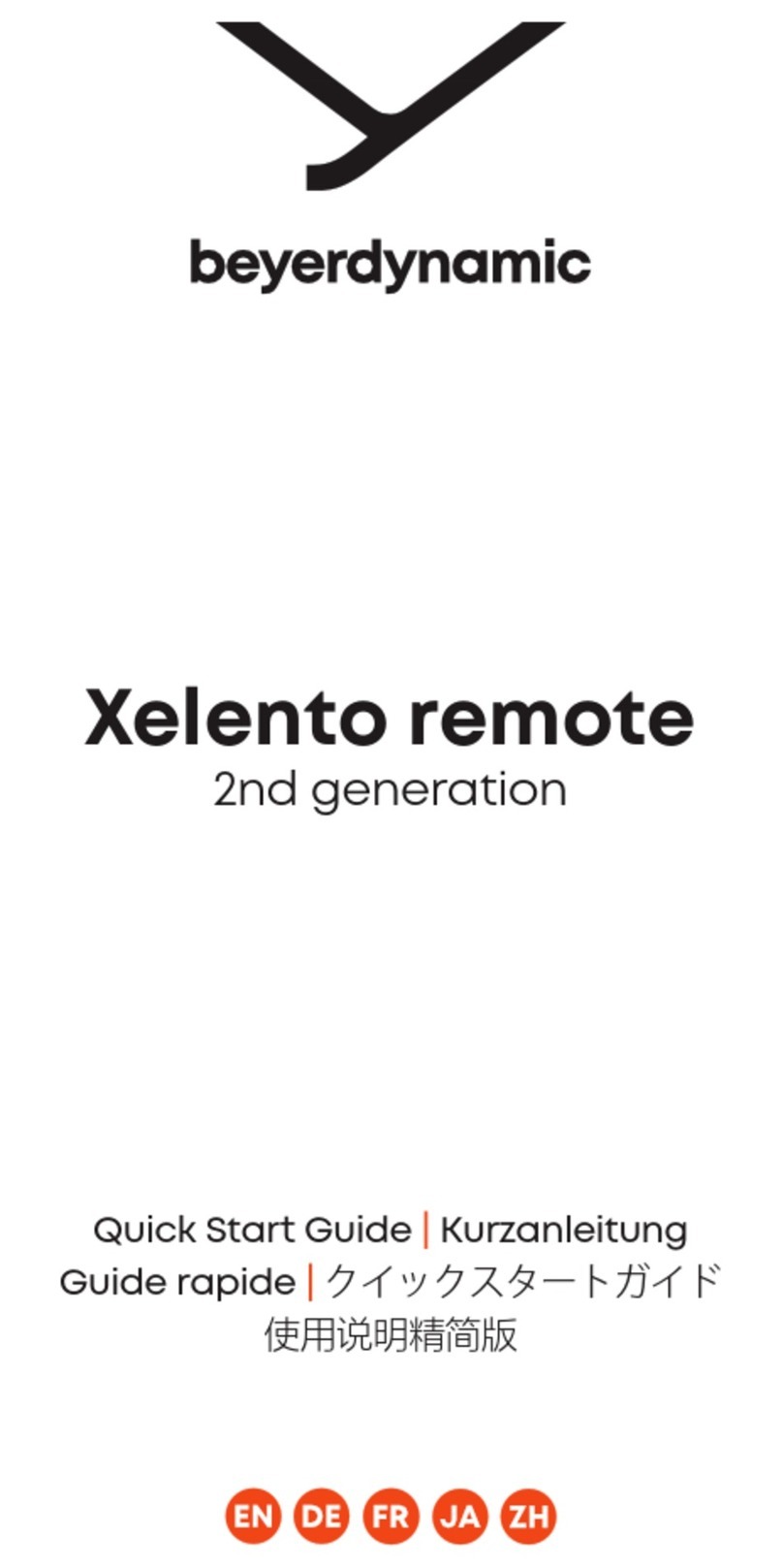 Beyerdynamic Xelento remote 728560 User manual