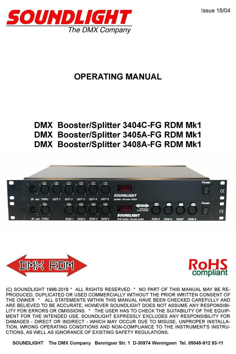 DMX Soundlight 3404C-FG RDM Mk1 User manual