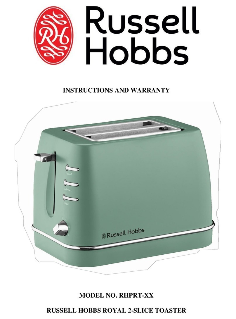 Russell Hobbs RHPRT Series Instructions and warranty Russell Hobbs RHPRT Series Instructions and warranty