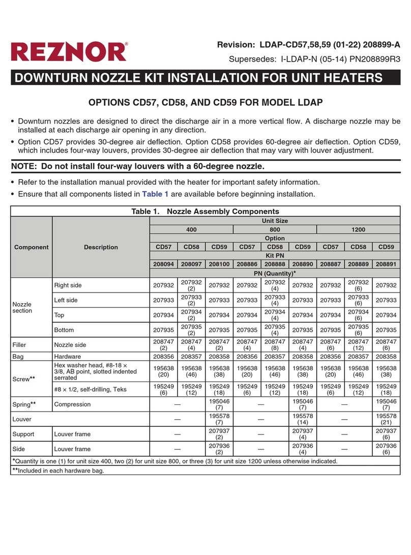 Reznor OPTIONS CD57 User manual
