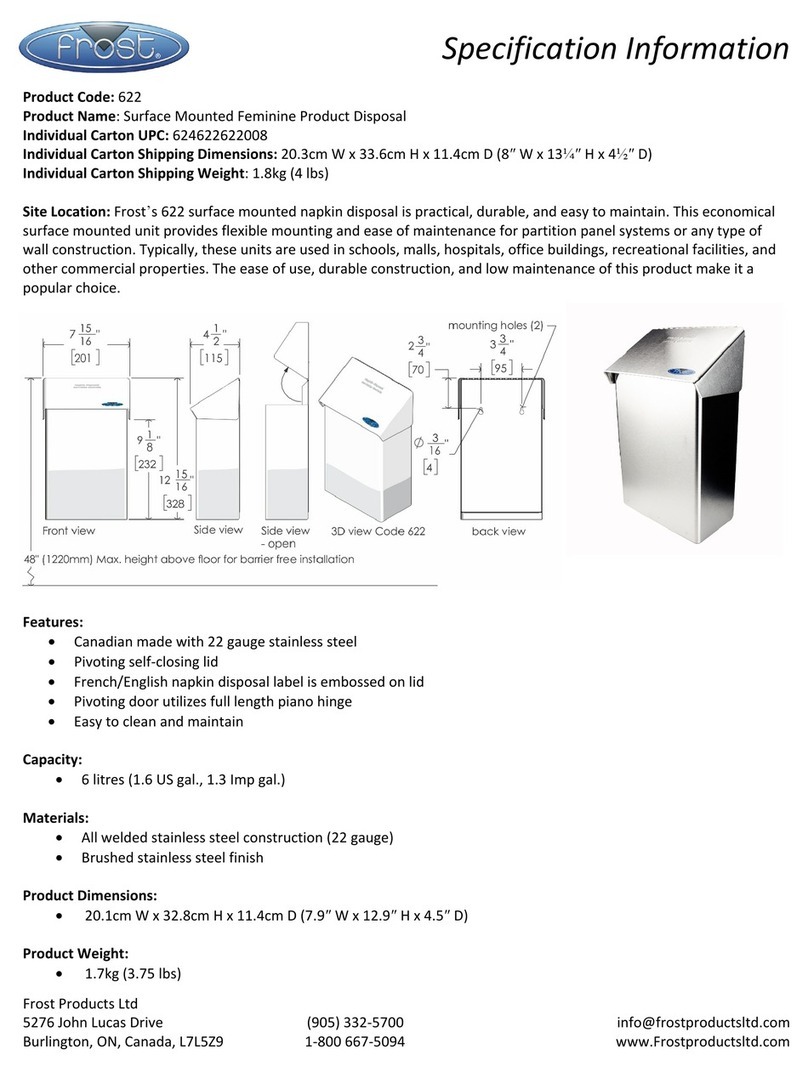 FROST 622 Owner's manual