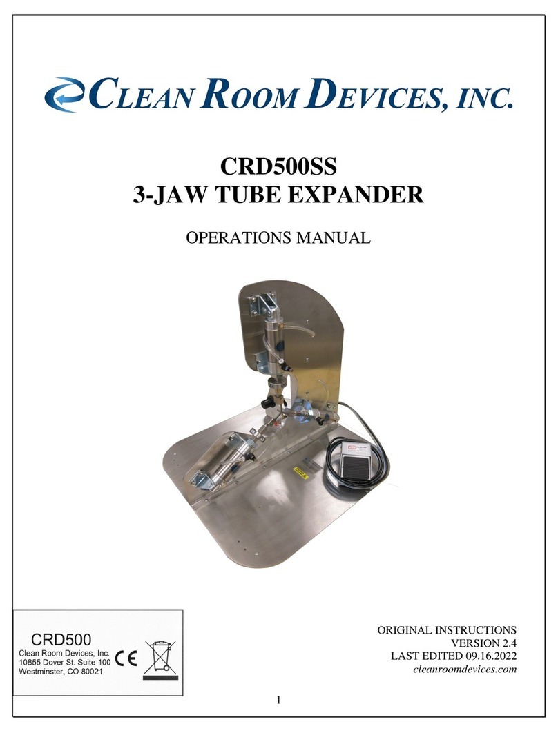 CLEAN ROOM DEVICES CRD500SS Operation manual