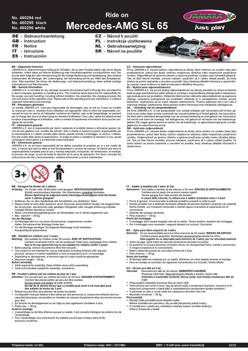 Jamara Mercedes-AMG SL 65 instructions