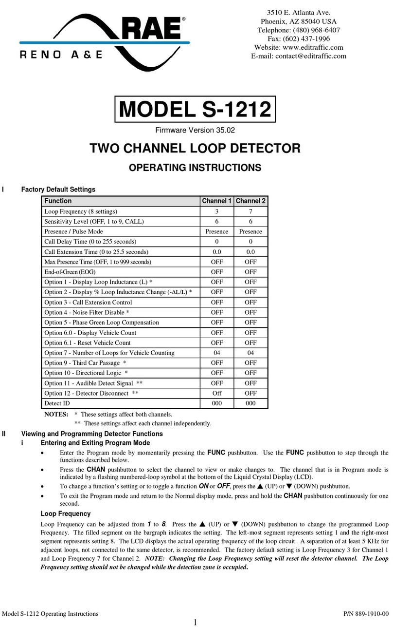 Reno A&E S-1212 operating instructions