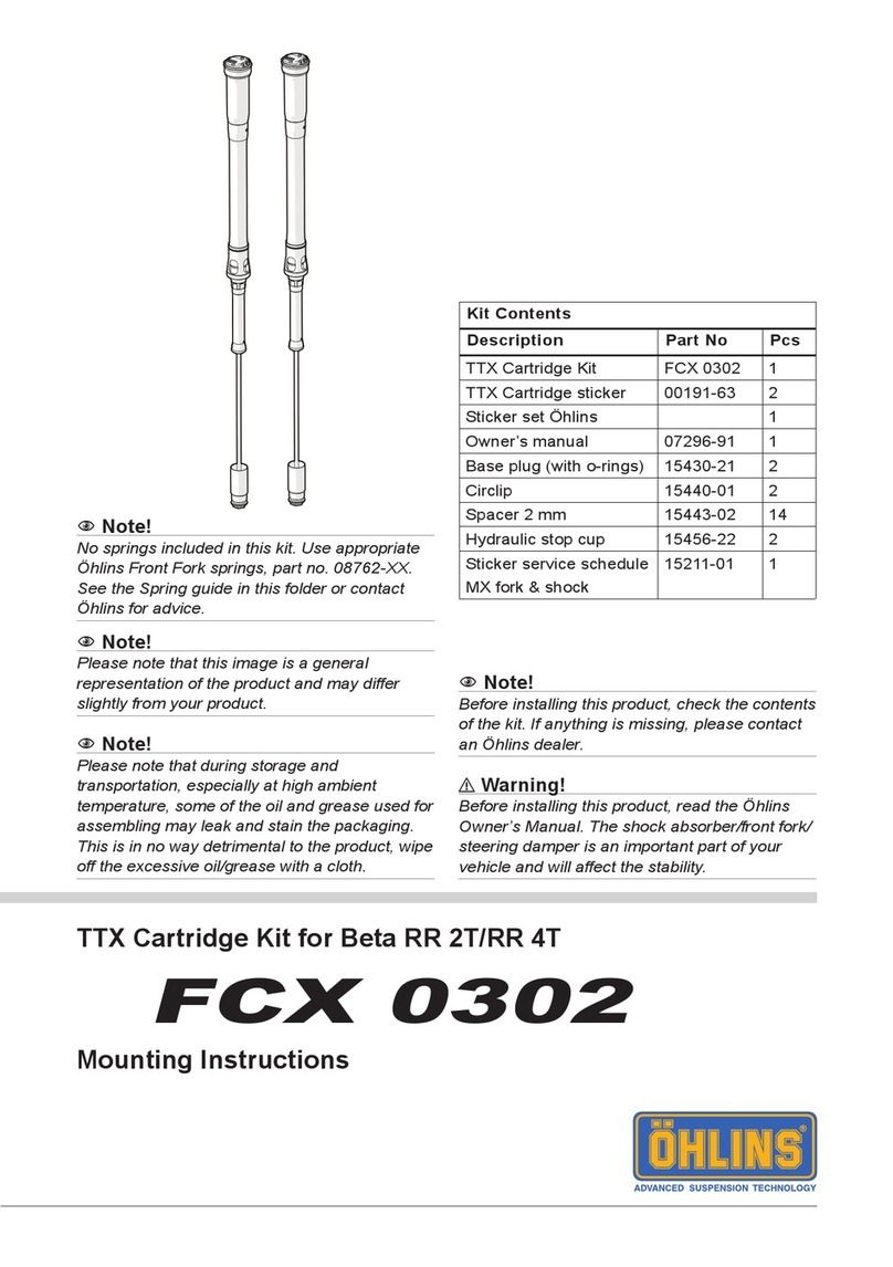 Ohlins FCX 0302 User manual