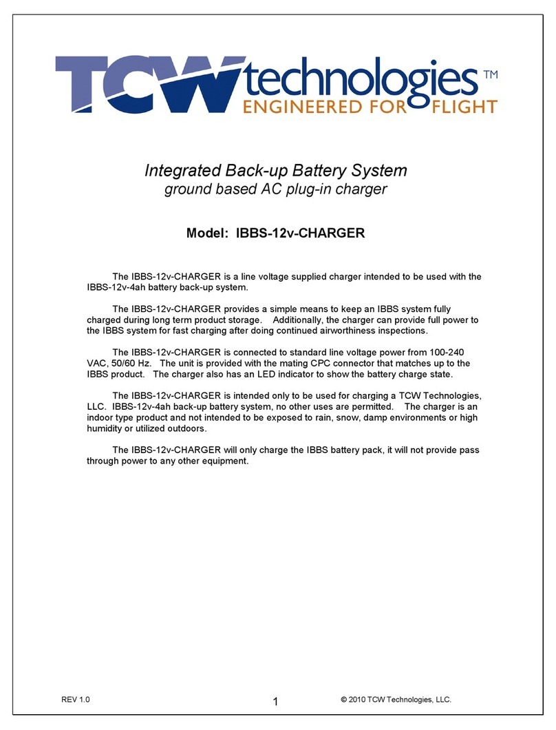 TCW Technologies IBBS-12v-CHARGER User manual