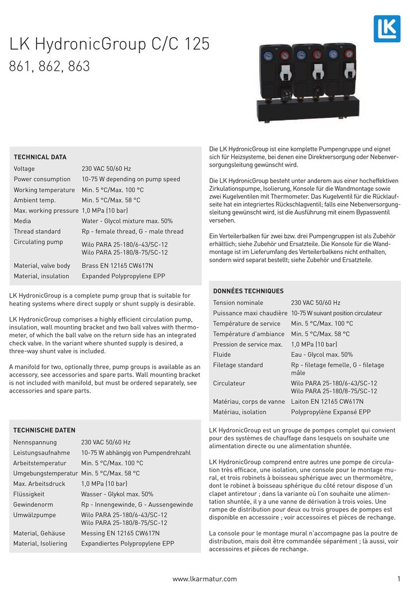 LK Armatur HydronicGroup C/C 125 quick start guide LK Armatur HydronicGroup C/C 125 quick start guide
